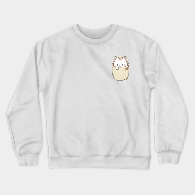 Pocket Meow Friend Crewneck Sweatshirt by neomon